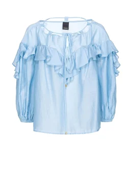 Blusa in voile di seta