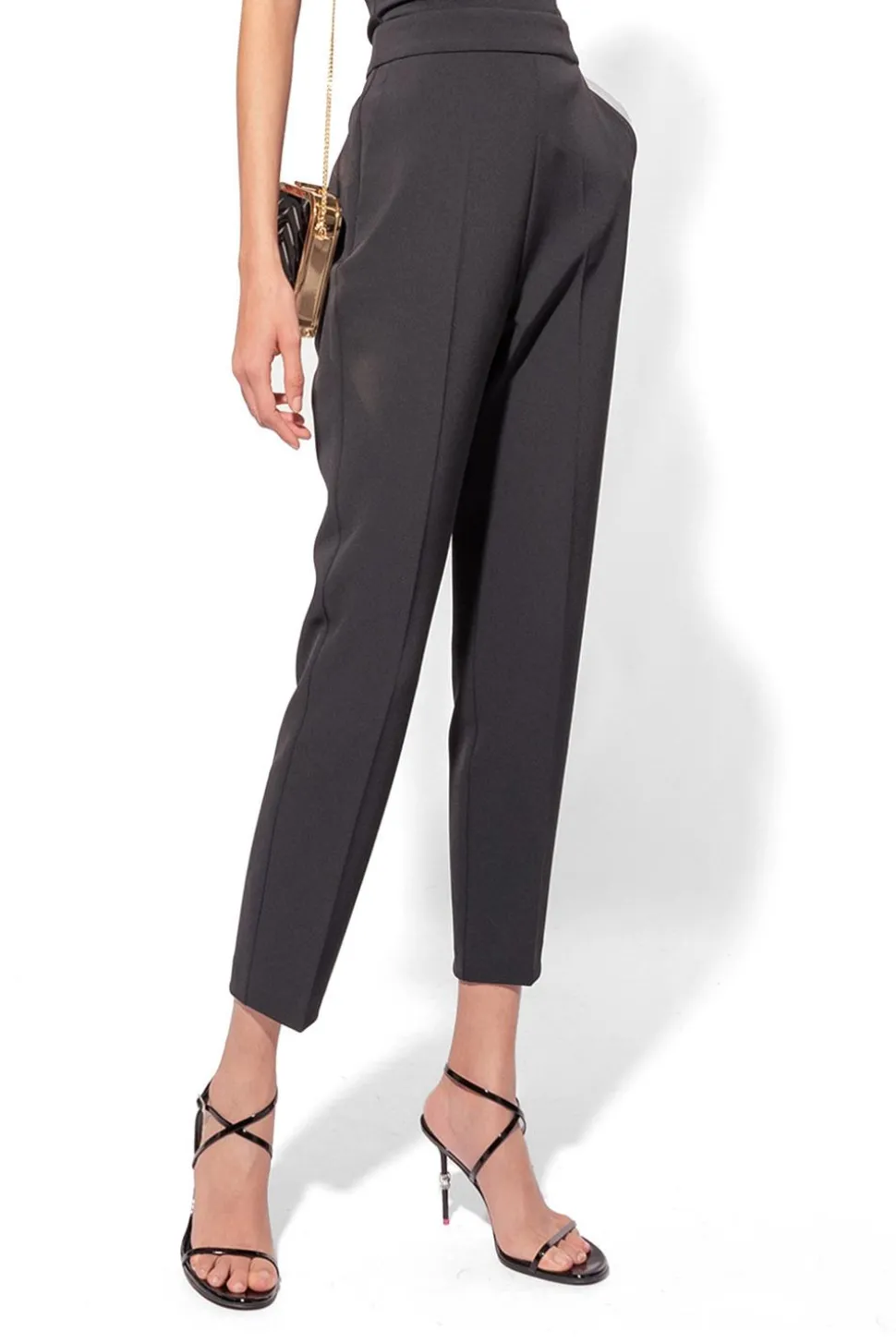 Pantaloni Slim Crepe